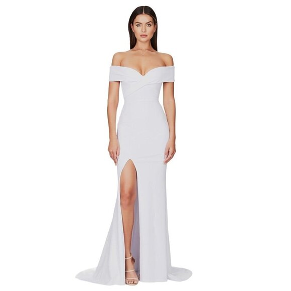 Nookie Neptune Gown in White XSmall New Womens Long Formal Maxi Dress - Picture 13 of 13